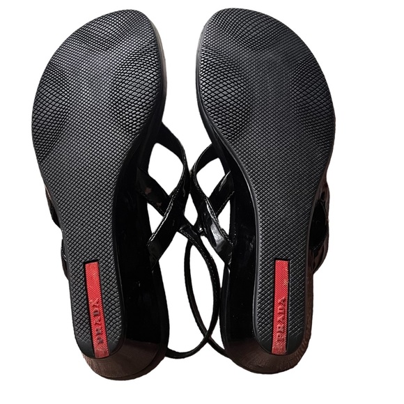 Prada Linea Rossa Patent Wedge Sandal Prada size 36 - Picture 11 of 16